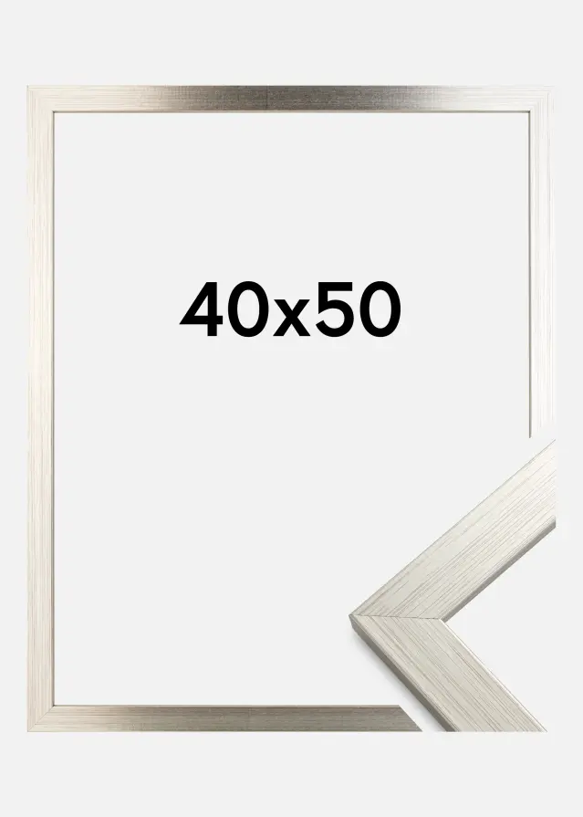 Keret Ezüst Wood Akrilüveg 40x50 cm