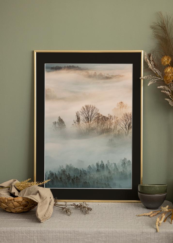 Keret New Lifestyle Arany 30x40 cm - Paszpartu Fekete 21x29,7 cm (A4)