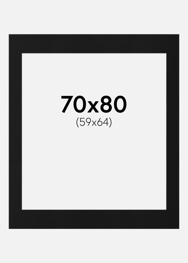 Paszpartu Fekete Standard (Fehér Mag) 70x80 cm (59x64)