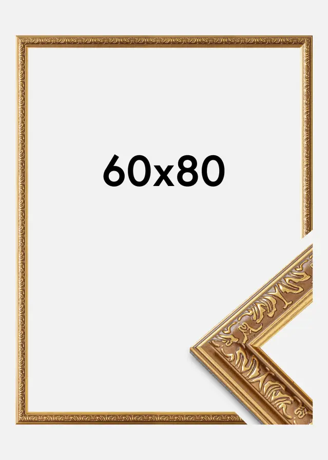 Keret Swirl Akrilüveg Arany 60x80 cm