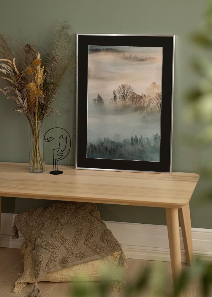 Keret New Lifestyle Ezüst 50x70 cm - Paszpartu Fekete 16x24 inches