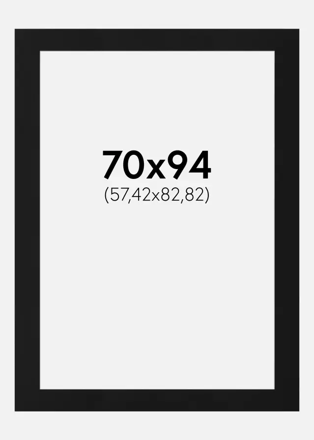 Paszpartu Fekete Standard (Fehér Mag) 70x94 cm (57,42x82,82)