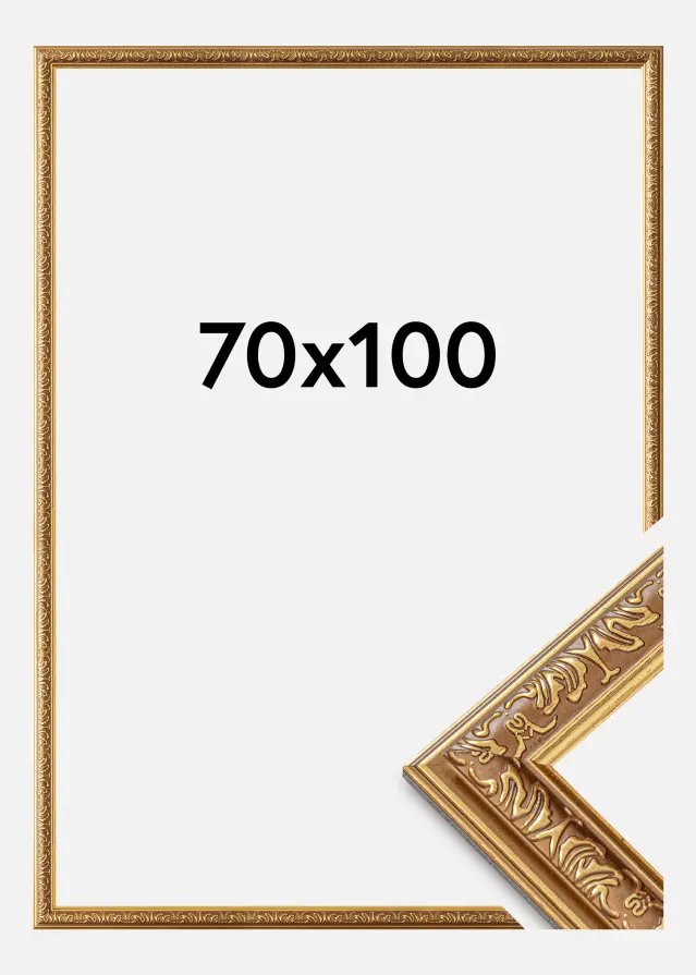 Keret Swirl Akrilüveg Arany 70x100 cm