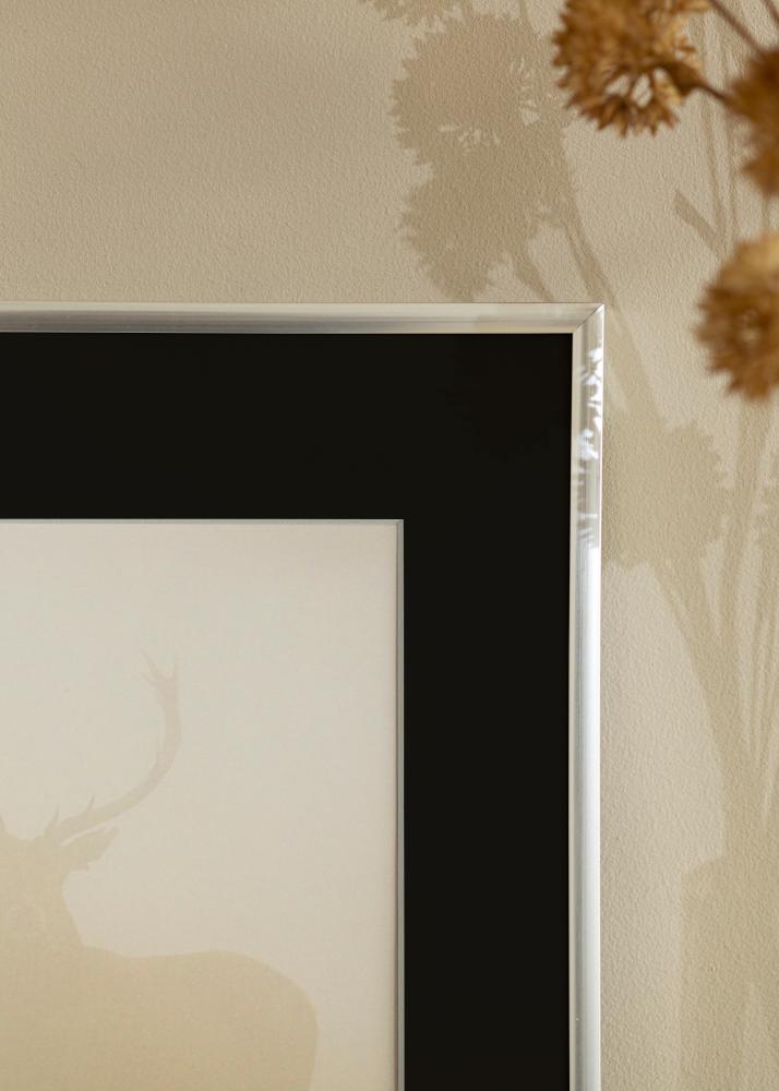 Keret New Lifestyle Ezüst 50x70 cm - Paszpartu Fekete 16x24 inches