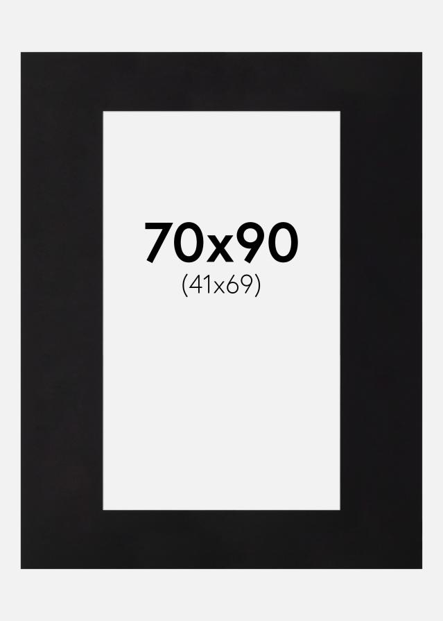 Paszpartu Fekete Standard Fehér él 50x80 (41x69)