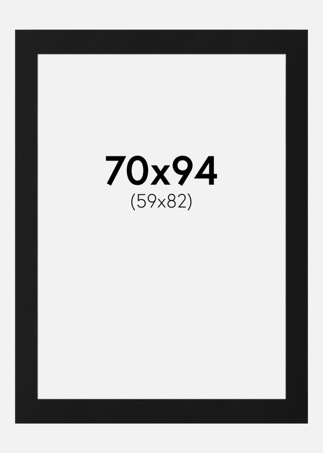 Paszpartu Fekete Standard (Fehér Mag) 70x94 cm (59x82)