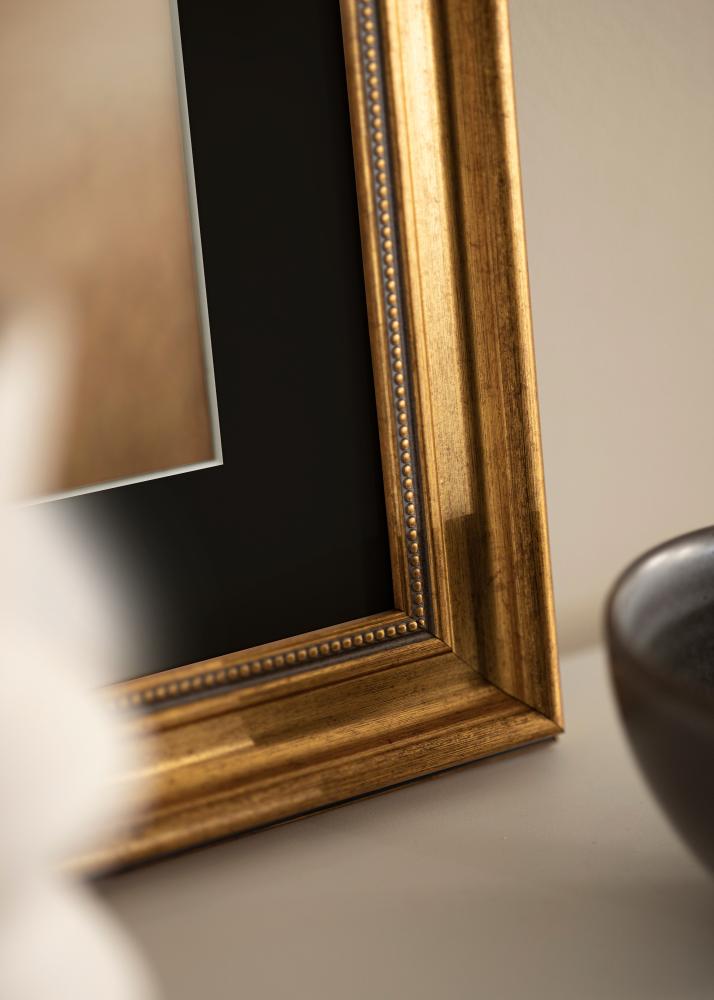 Keret Rokokó Arany 30x40 cm - Paszpartu Fekete 21x29,7 cm (A4)