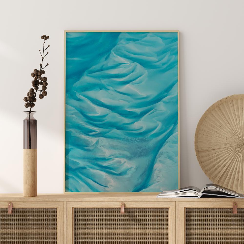 Blue Wave Art Poszter
