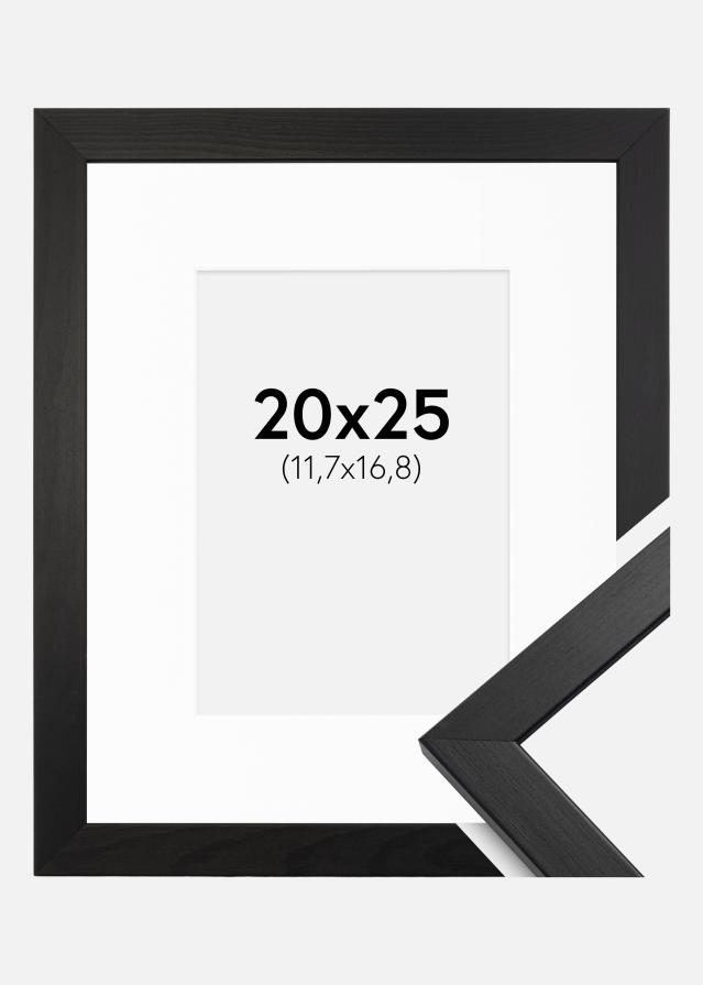Keret Elegáns Fekete 20x25 cm - Paszpartu Fehér 5x7 inches
