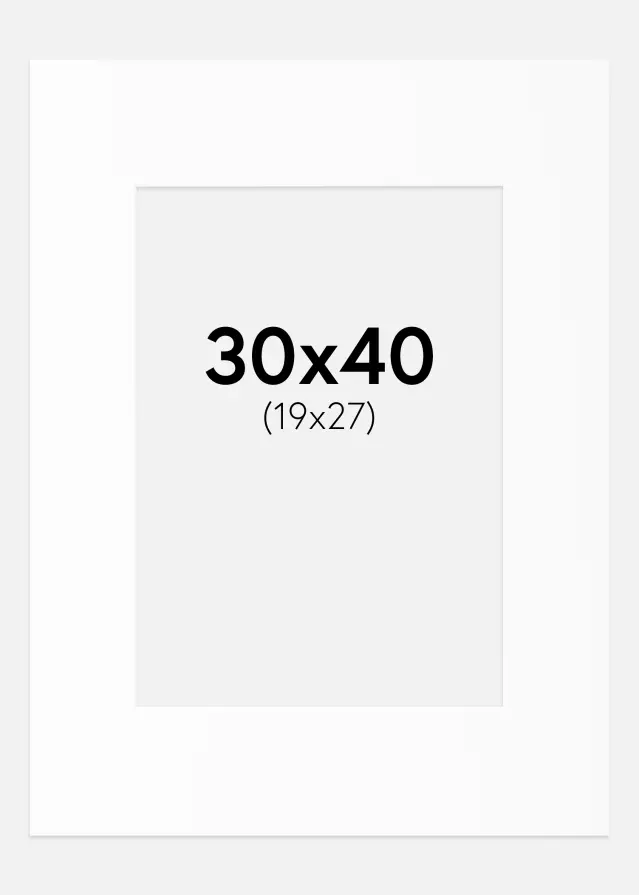 Paszpartu Fehér Standard Fehér él 30x40 cm (19x27)