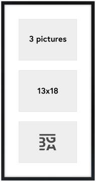 Edsbyn Kollázs keret IX Fekete - 3 Képek (13x18 cm)