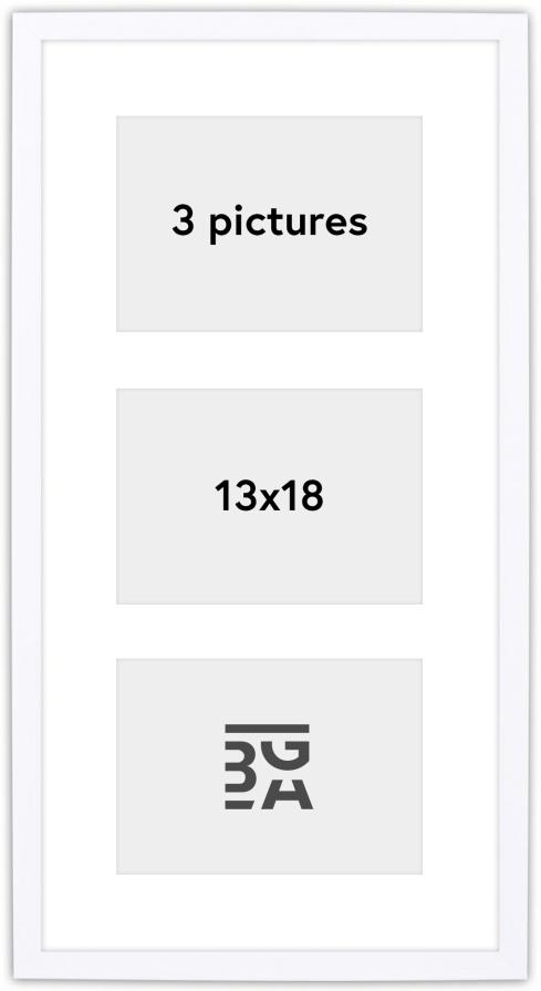 Edsbyn Kollázs keret X Fehér - 3 Képek (13x18 cm)