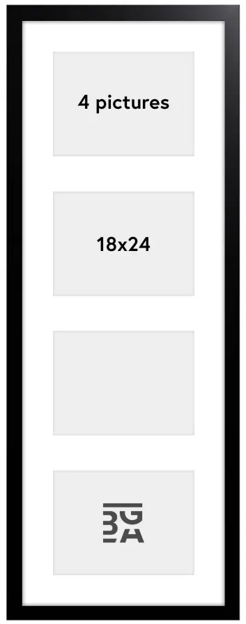 Black Wood Kollázs keret - 4 Képek (18x24 cm)