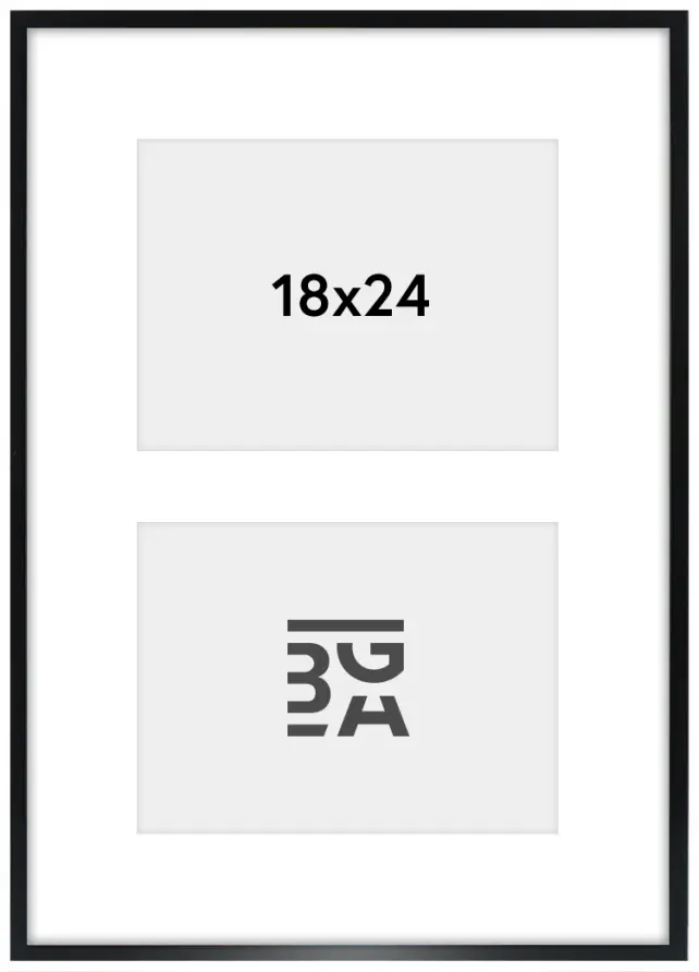 Edsbyn Kollázs keret XXII Fekete - 2 Képek (18x24 cm)