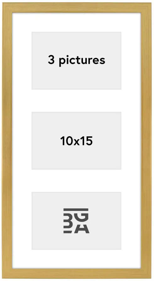 Edsbyn Kollázs keret XVI Arany - 3 Képek (10x15 cm)
