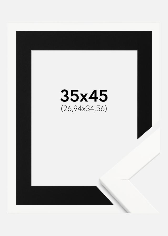 Keret Trendline Fehér 35x45 cm - Paszpartu Fekete 11x14 inches