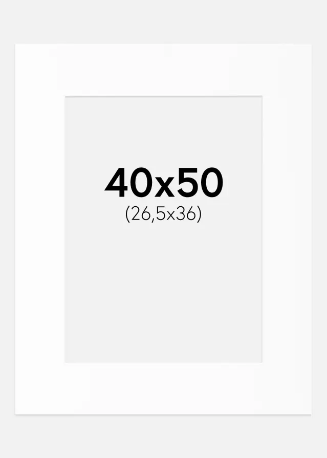Paszpartu Fehér Standard Fehér él 40x50 cm (26,5x36)