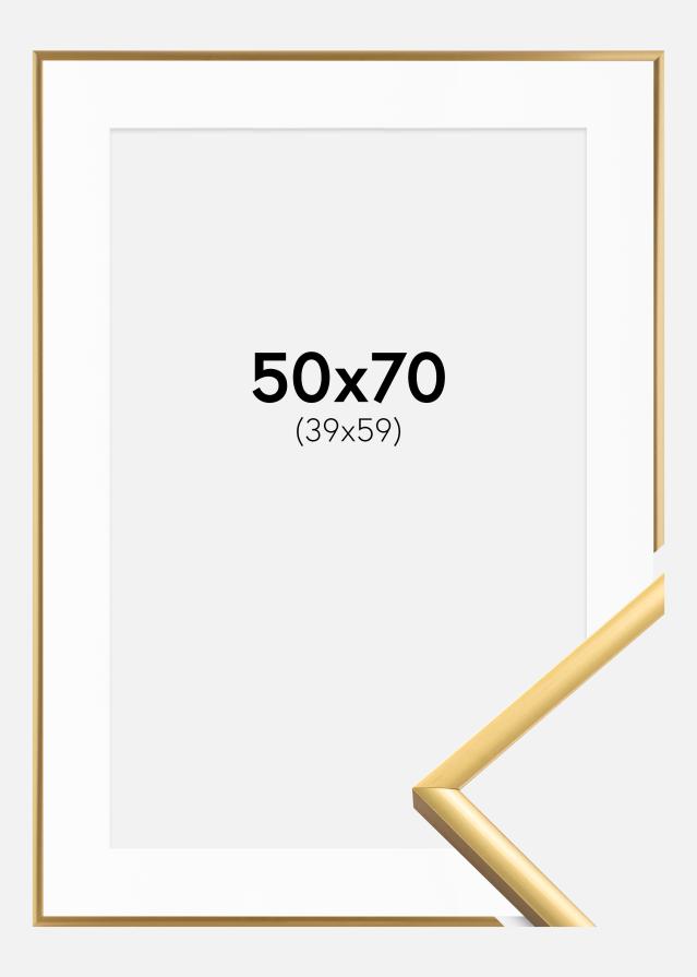 Keret New Lifestyle Shiny Gold 50x70 cm - Paszpartu Fehér 40x60 cm