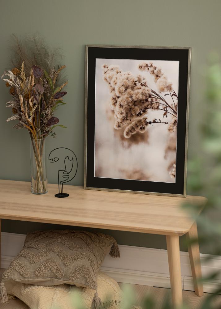 Keret Galant Ezüst 30x40 cm - Paszpartu Fekete 20x30 cm