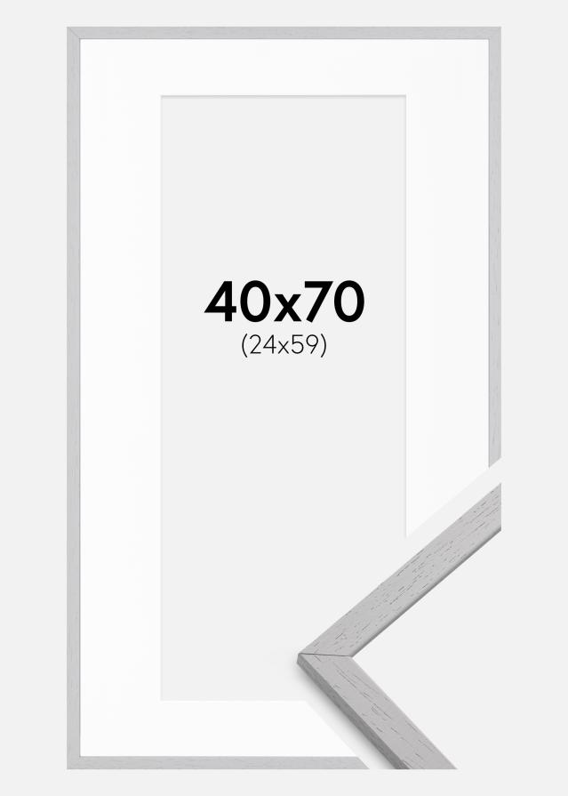 Keret Edsbyn Grey 40x70 cm - Paszpartu Fehér 25x60 cm