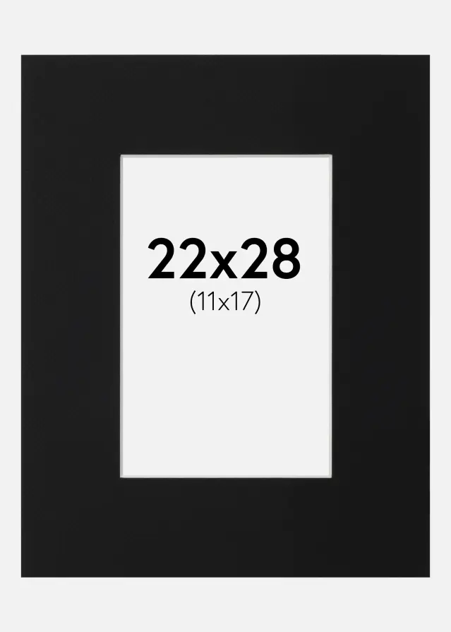 Paszpartu Fekete Standard (Fehér Mag) 22x28 cm (11x17)