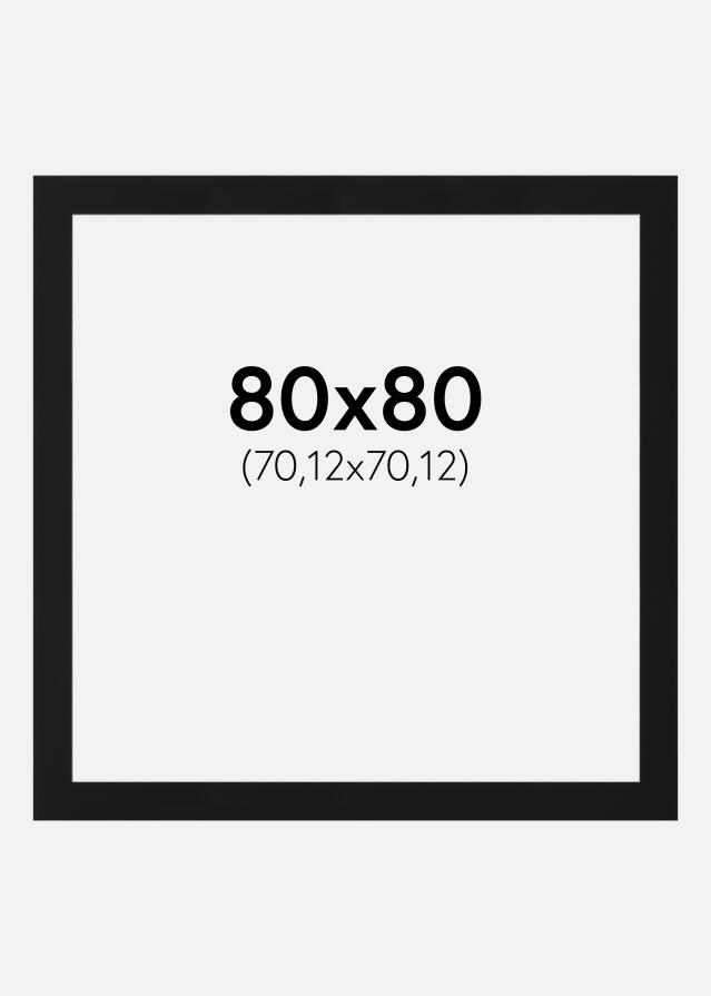 Paszpartu Fekete Standard (Fehér Mag) 80x80 cm (70,12x70,12)