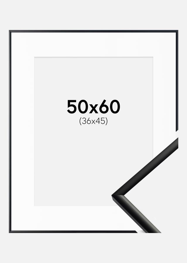 Keret New Lifestyle Matt Fekete 50x60 cm - Paszpartu Fehér 37x46 cm