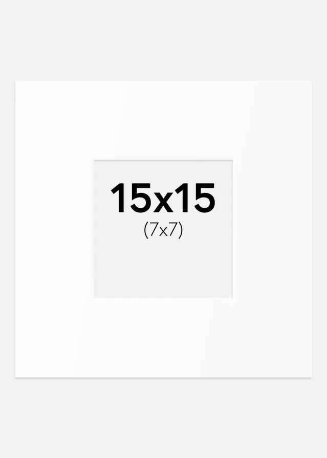 Paszpartu Standard fehér (fehér mag) 15x15 cm (7x7)