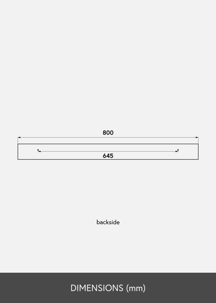 KAILA Képtartó Polc Fekete 80 cm