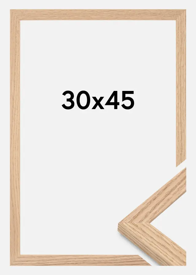 Keret Tidlös Akrilüveg Tömör Tölgy 30x45 cm