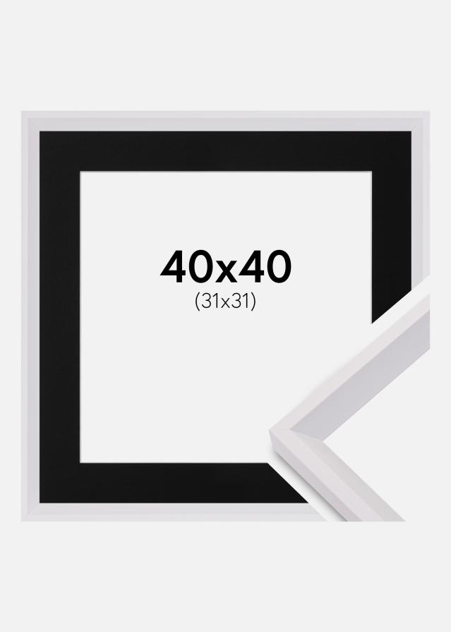 Keret Globe Fehér 40x40 cm - Paszpartu Fekete 32x32 cm