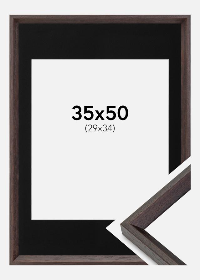 Keret Globe Espresso 35x50 cm - Paszpartu Fekete 30x35 cm