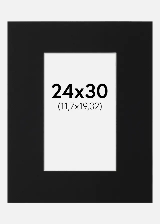 Paszpartu Fekete Standard (Fehér Mag) 24x30 cm (11,7x19,32)