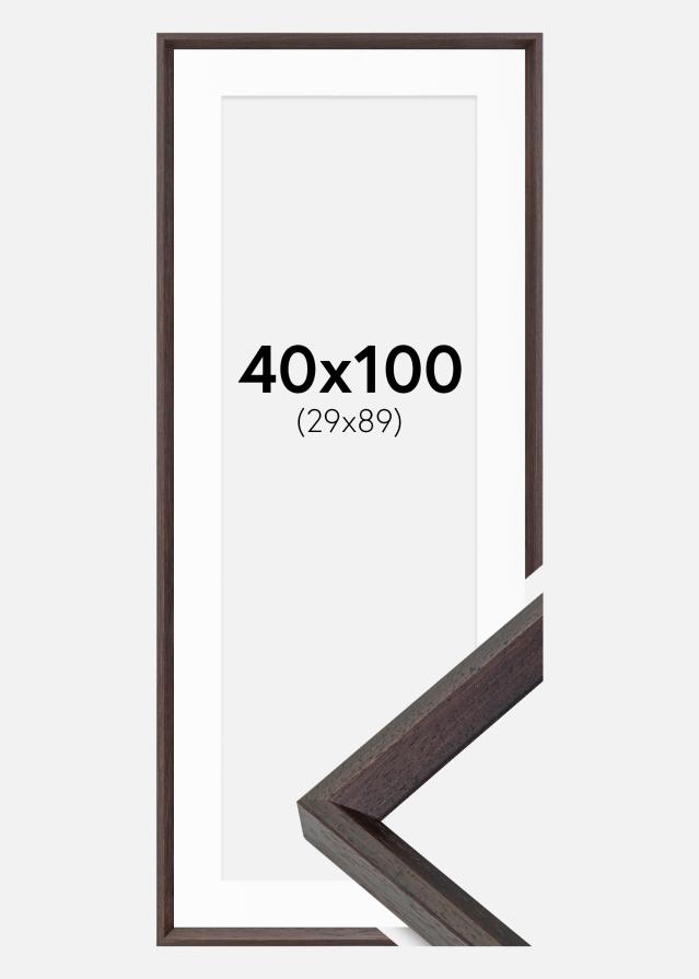 Keret Globe Espresso 40x100 cm - Paszpartu Fehér 30x90 cm