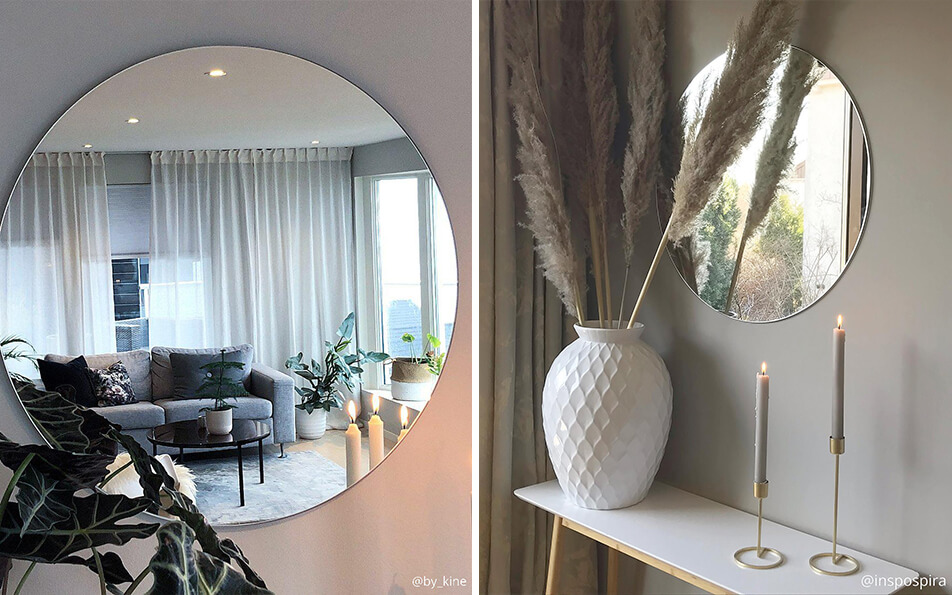 Kerek tükrök - fényvisszaverődés tükör