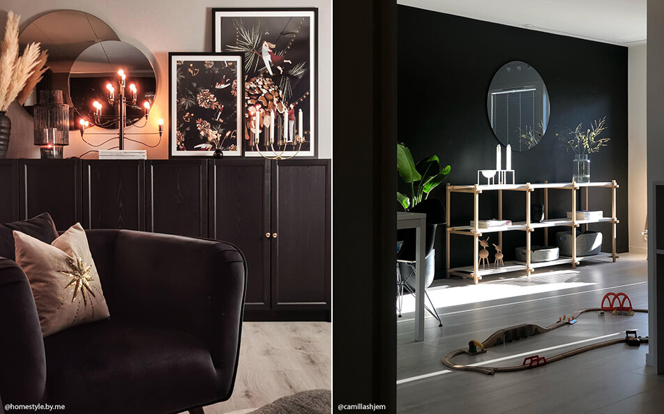 Nappali berendezés - sötét és tompa hangulat