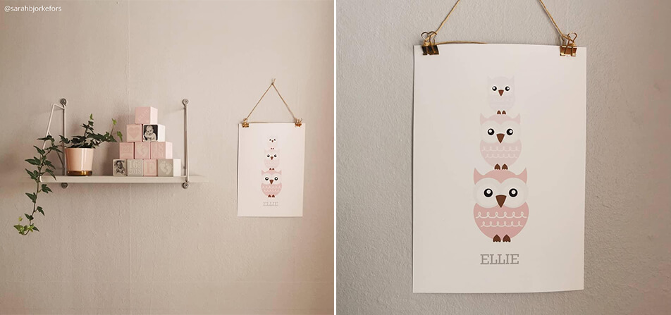 Gyerekszoba dekoráció - névtábla gyerekeknek