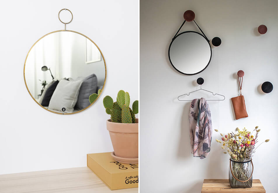 Kerek tükrök - arany tükör - fekete tükör